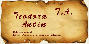 Teodora Antin vizit kartica